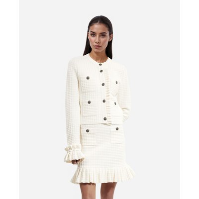 Cardigan con bottoni, maniche lunghe e dettagli volant THE KOOPLES