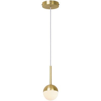 Suspension art déco en métal et verre opale, CONTINA NORDLUX