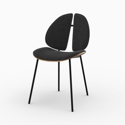 Chaise en velours et (à l'unité) - COCCINELLE RENDEZ-VOUS DÉCO