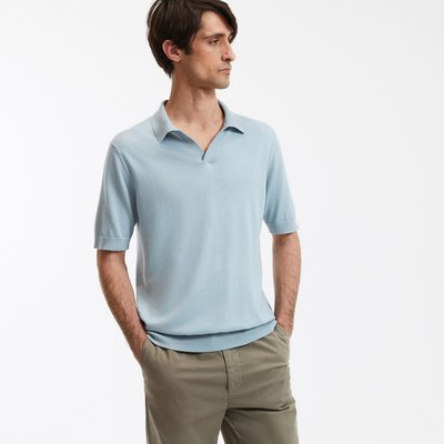 Polo com decote em V e mangas curtas LA REDOUTE COLLECTIONS