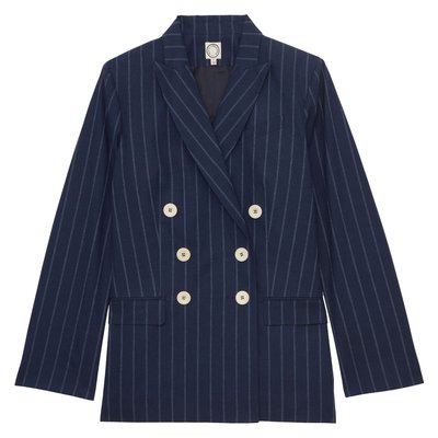 Veste Ezio en lin mélangé marine INES DE LA FRESSANGE PARIS