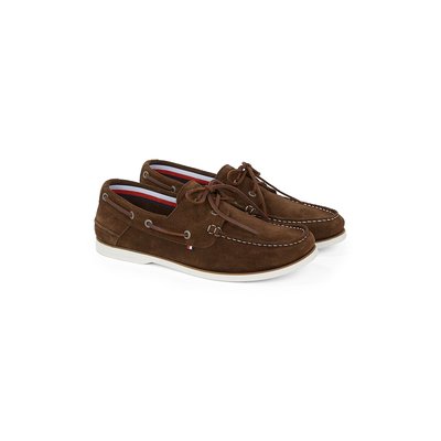 Chaussures bateau en cuir suède TOMMY HILFIGER