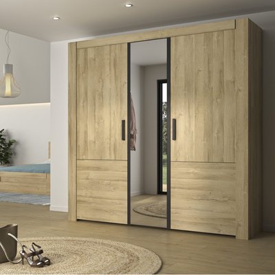 Armoire 3 portes avec miroir TERRE DE NUIT