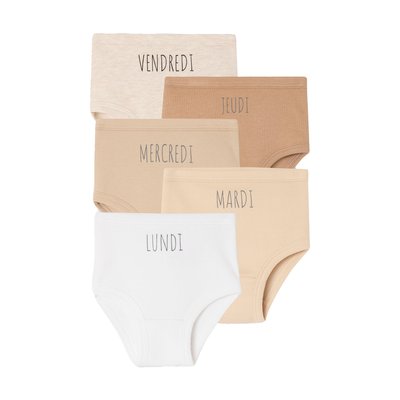 Lot de 5 culottes semainier VERTBAUDET