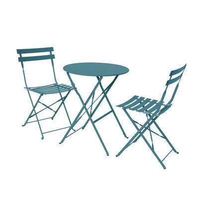 Table de jardin bistrot pliate métal 2 chaises EMILIA SWEEEK