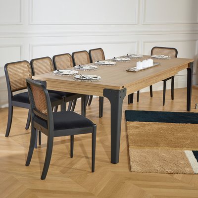 Table rectangulaire en chêne 1 rallonge 8/10 couverts SEATTLE ROBIN DES BOIS