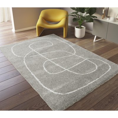 Tapis shaggy tissé motif abstrait AMORE 9 UN AMOUR DE TAPIS