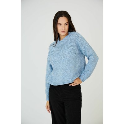 Trui in grof tricot met ronde hals SEE U SOON