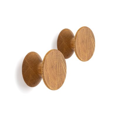 Set van 2 kleerhangers in massief eik ø 8 cm, Arame AM.PM