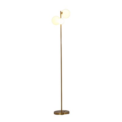 Lampadaire tendance laiton et verre - MELINDA KOSILUM