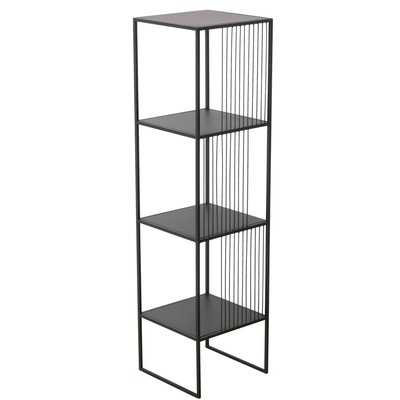 Étagère métal noir 4 niveaux 30x30x115cm WADIGA