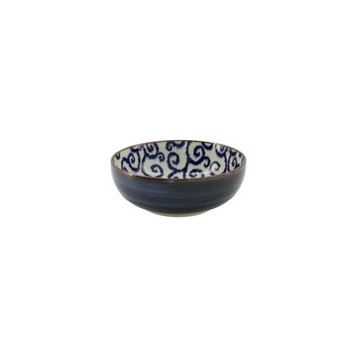 Bol Rond Dix Karakusa Ø15 Cm En Porcelaine Blanche Et Bleue TOKYO DESIGN STUDIO