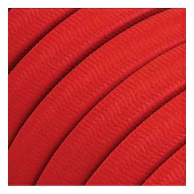 Câble Plat Pour Guirlande À Faire Soi-même Tissu Effet Soie Rouge CREATIVE CABLES
