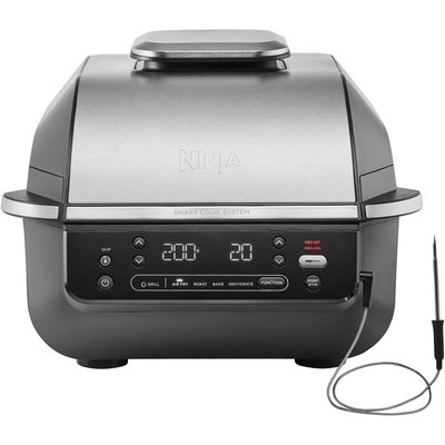 Grille-viande Foodi Air Grill  EG351 gris thermosonde à poser, 25.5x24.5 cm NINJA