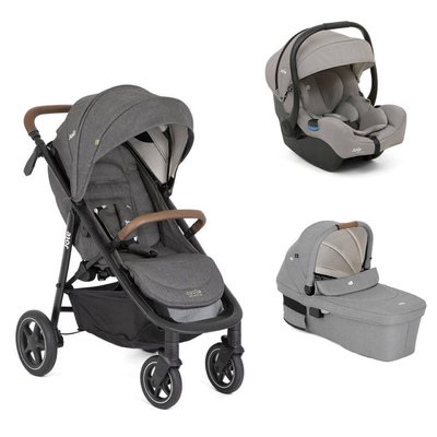 Poussette trio MyTrax Pro Shell gray + siège auto i-Gemm 3 Pebble + nacelle Ramble XL Pebble JOIE