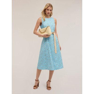 Robe en gabardine de coton stretch à pois MOTIVI