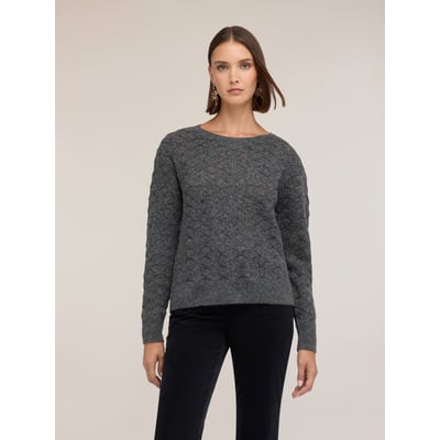 Pull en tricot à motif éventail MOTIVI