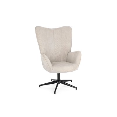 Fauteuil de salon pivotant en tissu à accoudoirs dossier haut - IGOR HELLIN, DEPUIS 1862
