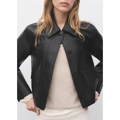 Veste simili-cuir poches MANGO