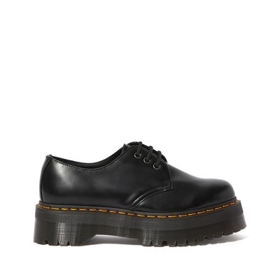 Leder-Derbys 1461 Quad mit Plateausohle DR. MARTENS