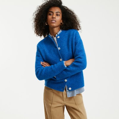 Cardigan mit rundem Ausschnitt, Wollmix LA REDOUTE COLLECTIONS