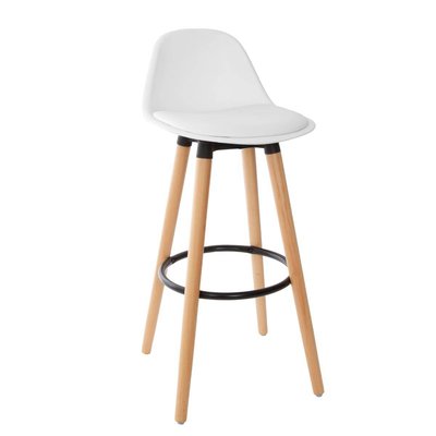 Tabouret de bar scandinave assise rembourrée MAXON ATMOSPHERA