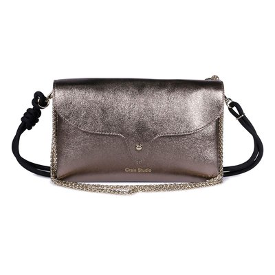 Sac pochette en cuir métallisé, WEEK CRAIE STUDIO