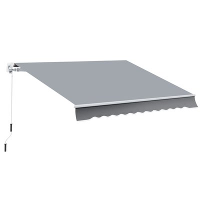 Store banne manuel rétractable alu. polyester OUTSUNNY