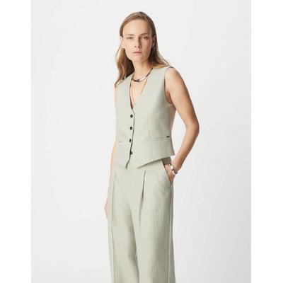 Gilet de costume motif rayures fil textile IKKS