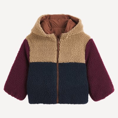 Blouson coupe-vent à capuche, réversible sherpa LA REDOUTE COLLECTIONS