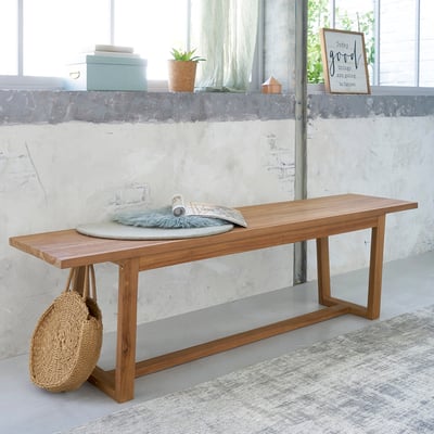 Banc en teck massif 160 cm  TRISTAN BERAH GETAH