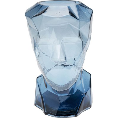 Vase Prisma visage bleu 30cm KARE DESIGN