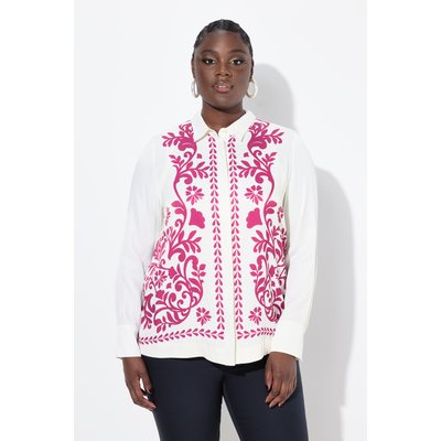 Blouse en satin, motif floral ULLA POPKEN