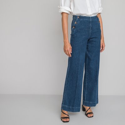 Wide Leg Sailor Jeans with High Waist LA REDOUTE COLLECTIONS