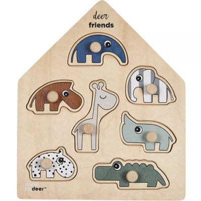 Puzzle à encastrer en bois Deer friends DONE BY DEER