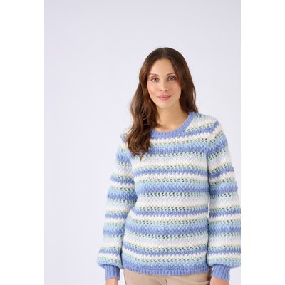 Pull manches ballon rayé DAMART