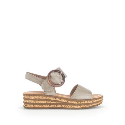 Sandales en cuir à talon compensé GABOR