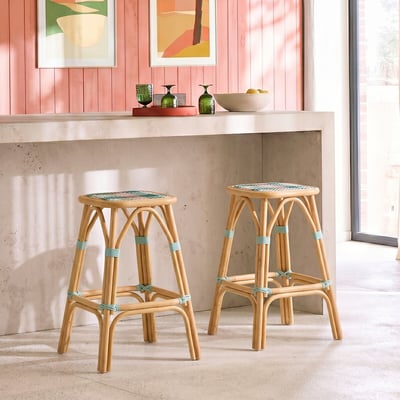 Musette Woven Rattan 65.5cm High Bar Stool LA REDOUTE INTERIEURS