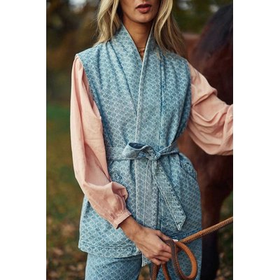 Veste sans manches en jean imprimé VERANY LA PETITE ETOILE