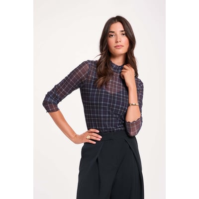 Pantalon large taille haute noir MORGAN