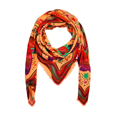 Grand foulard à motifs CRAZY WORLD WILD