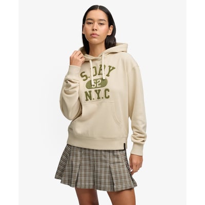 Sweat à capuche Vintage Prep Chenille Coupe Décontractée SUPERDRY
