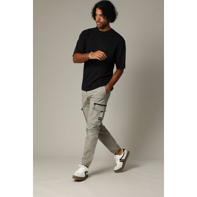 Pantalon cargo en coton avec taille élastiquée et cordon MONROE DEELUXE