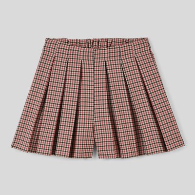 Short plissé à carreaux MONOPRIX