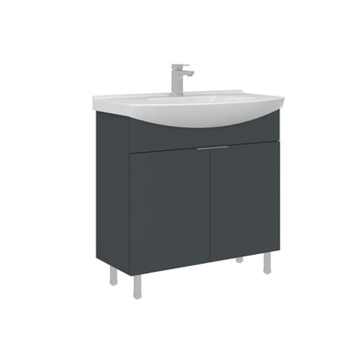 Meuble vasque 80 cm 2 portes UMI PIER IMPORT