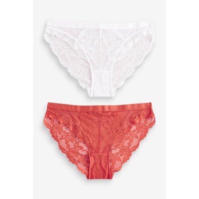 Culotte échancrée en dentelle, lot de 2 NEXT