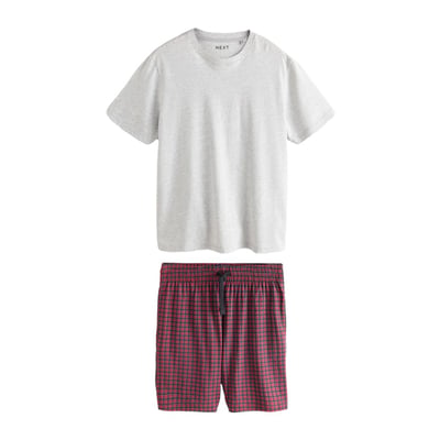 Pyjama en jersey à manches courtes/carreaux NEXT