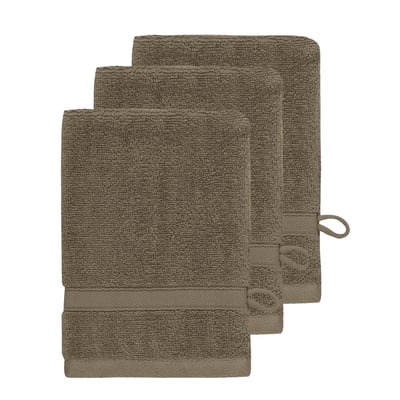Lot de 3 gants de toilette 600 g/m² SENSILK SENSEI MAISON