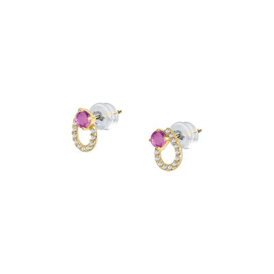 Boucles d'oreilles en or 375 et rubis CLEOR