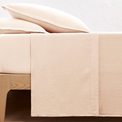 Drap plat uni en lin lavé, Linot LA REDOUTE INTERIEURS